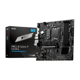 Материнская плата/ MB MSI INTEL B760 s1700, 4xDDR4(128GB), D-SUB/HDMI 1.4/DP, 1xPCIe 4.0x16, 2xPCIe 4.0, 1xLAN, 4xSATA 6Gb/s, 2xM.2, 1xUSB-C, 1xUSB 3.2, 4xUSB 2.0, 2xPS/2, mATX