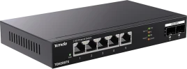 Коммутатор/ Tenda TEM2007X Коммутатор неуправляемый, 7 портов, RJ-45 5х2,5 Гбит/с, SFP+ 2х10 Гбит/с, настольный, металлический корпус