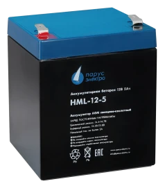 Battery Parus Electro, HML-12-5, 12V, 5.2Ah