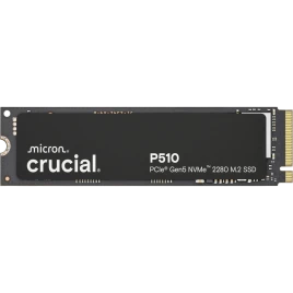Твердотельный накопитель/ Crucial SSD P510, 2000GB, M.2(22x80mm), NVMe, PCIe 5.0 x4, TLC, R/W 10000/8700MB/s, IOPs н.д./н.д., TBW 1200, DWPD 0.5 (12 мес.)