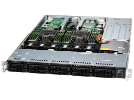 Серверная платформа/ SYS-121C-TN10R (bundle11): 1U / 2x LGA-4677 / 16x DDR5 RDIMM / 10x 2.5 NVMe*/SAS*/SATA / 2x PCIe 5.0 x16 FHHL / 2x PCIe 5.0 x4 NVMe M.2 / 1x 2-Port 1GbE RJ45 / TPM / 2x 860W Power (10 SATA config)