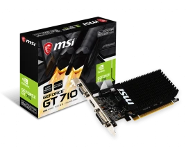 Видеокарта/ VGA MSI NVIDIA GeForce GT 710 2GB, DDR3/64-bit, PCIe 2.0, 1xD-Sub, 1xDVI-D, 1xHDMI 2.0, 1-slot