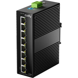 Промышленный коммутатор/ 8-Port Aluminum Industrial Switch, 1000Mbps 8-Port RJ45, Din-rail design, Power supply: DC 9.6~57V work temperature:-40 °C-75°C, Power Adapter Not Included