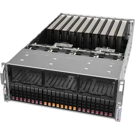 Платформа для сервера/ Supermicro GPU SuperServer AS-4125GS-TNRT2 4U (2x Socket SP5 up 400W, 24x DDR5 RDIMM, 2x 2.5" SAS/SATA3 + 8x NVMe 2.5" Hot-Swap, 11x PCI-E x16, 10x GPU, 2x 10GbE, 4x2000W Redundant, IPMI)