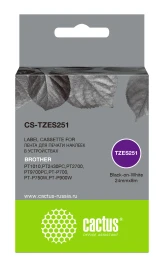 -/ Картридж ленточный Cactus CS-TZES251 TZe-S251 черный для Brother 1010/1280/1280VP/2700VP