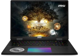 Ноутбук MSI Titan Dragon Edition 18 HX AI A2XWJG-205RU Core Ultra 9 275HX 64Gb SSD4Tb NVIDIA GeForce RTX5090 24Gb 18" IPS UHD+ (3840x2400) Windows 11 black WiFi BT Cam (9S7-1824A5-205)