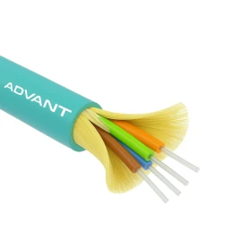 Волоконно-оптический кабель ADVANT ADVOM3-FO04-UV-LA, тип волокна MM 50/125 (OM3), количество волокон: 4, среда использования: Внутренняя/Внешняя, внешняя оболочка: LSZH, цвет: Бирюзовый. Внешний диаметр: 4,7