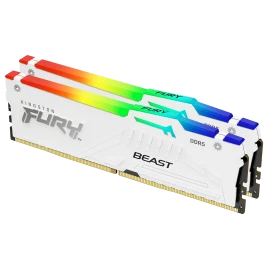 Память оперативная/ Kingston 32GB 5600MT/s DDR5 CL40 DIMM (Kit of 2) FURY Beast White RGB XMP