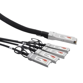 Кабель/ FIBO FT-Q40-4S10-DAC3m QSFP+ 40G to 4SFP+ 10G DAC модуль, медный кабель Belden, 3 метр
