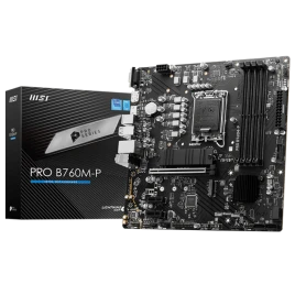 Материнская плата/ MB MSI INTEL B760 s1700, 4xDDR5(256GB), D-SUB/HDMI 2.1/DP, 1xPCIe 4.0x16, 2xPCIe 4.0, 1xLAN, 4xSATA 6Gb/s, 2xM.2, 1xUSB-C, 1xUSB 3.2, 4xUSB 2.0, 2xPS/2, mATX