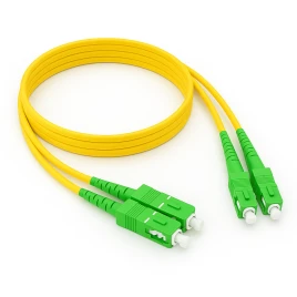 Патч-корд ADVANT ADVOS2-PCD20-SCFC-AA-LY, Duplex, тип волокна: SM 9/125 (OS2). Разъемы: SC/APC-SC/APC. Длина: 20, оболочка: LSZH, диаметр кабеля: 3