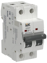 ARMAT Авт. выкл. без тепл. расц. M10N-MA 2P D 1А IEK