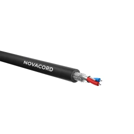 NOVACORD DMX 2x0,34 SS PVC Кабель микрофонный для аналоговых и цифровых аудио сигналов AES/EBU, эластичный, используется в профессиональных вещательных системах, структура: 2х0.34 мм2, многожильная луженая медь, диэлектрик проводника - вспененный полиэтил