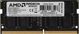 Оперативная память DDR4 32Gb 3200MHz AMD R9432G3206S2S-U R9 RTL PC4-25600 CL22 SO-DIMM 260-pin 1.2В Ret [R9432G3206S2S-U]
