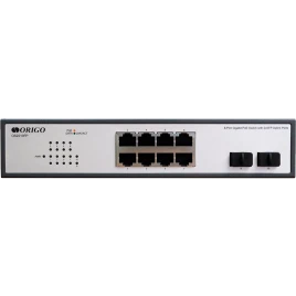 Коммутатор/ Unmanaged Switch 8x1000Base-T PoE, 2x1000Base-X SFP, PoE Budget 120W, 19" w/brackets