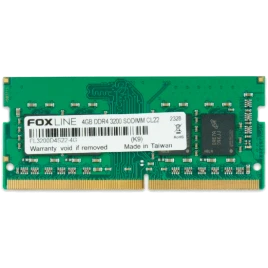 Память оперативная/ Foxline SODIMM 4GB 3200 DDR4 CL22 (512*8)