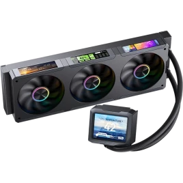 Система жидкостного охлаждения/ Water Cooling System JONSBO TF3-360SCB Black (320W, 360mm, LED, Black, ARGB/ Fans: 3x120mm, 62.4CFM, 37.3dBA, 2400RPM/ Pump height 63mm, 30dBA, 2500RPM, Rad thickness 27mm/ S: 1851, 1700, 1200, 115X, 2011, 1366, AM5, AM4)