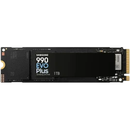 Твердотельные накопители/ Samsung SSD 990 EVO Plus, 1000GB, M.2(22x80mm), NVMe 2.0, NVMe 2.0, PCIe 4.0 x4, V-NAND TLC, R/W 7150/6300MB/s, IOPs 850 000/1 350 000, TBW 600, DWPD 0.3 (12 мес.)
