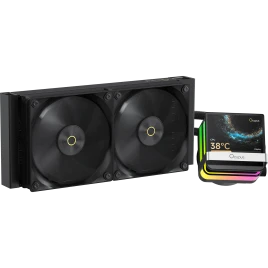 Система жидкостного охлаждения/ Water Cooling System Ocypus Sigma L24 PRO BK (290W, 240mm, LED, Black, ARGB/ Fans: 2x120mm, 90CFM, 2400RPM/ Pump height 97mm, 30dBA, 3100RPM, Rad thickness 27mm/ S: 1851, 1700, 1200, 115X, AM5, AM4)