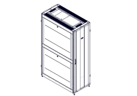 Systeme Electric mounting cabinet, Uniprom series, 42U-600/1200, 4pcs side panels, black