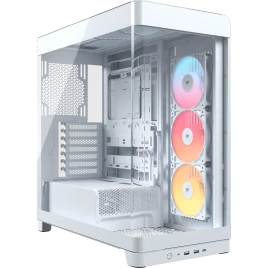Корпус без блока питания/ Case Corsair Frame 4500X RS-R ARGB, Midi-Tower, TG, 3x120mm ARGB reverse fans, 2xUSB-A 3.2, 1xUSB 3.2 Type-C, E-ATX, ATX, mATX, mITX White