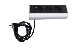 Donel Настольный розеточный блок Ovaledesign в сборе: 3х220V, кабель 3м с вилкой