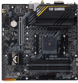 Материнская плата ASUS TUF GAMING A520M-PLUS WIFI Soc-AM4 AMD A520 4xDDR4 mATX AC`97 8ch(7.1) 2xGgE RAID+VGA+HDMI+DP [TUF GAMING A520M-PLUS WIFI]