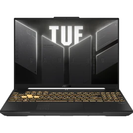 Ноутбук/ ASUS TUF F16 FX607VU-RL061 16"(1920x1200 (матовый, 144Hz) IPS)/Intel Core 5 210H(2.2Ghz)/16384Mb/512PCISSDGb/noDVD/Ext:nVidia GeForce RTX4050(6144Mb)/Cam/BT/WiFi/56WHr/war 1y/2.2kg/Mecha Gray/DOS