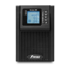 ИБП POWERMAN Online 1000, LCD, двойного преобразования, 1000ВА, 900Вт, 2 евророзетки с резервным питанием, USB, RS232, слот SNMP, разъем EPO, батарея 12В 9Ач 2 шт., 215 х 315 х 365 мм., 10.7 кг./ UPS POWERMAN Online 1000, LCD, dual conversion, 1000VA, 900