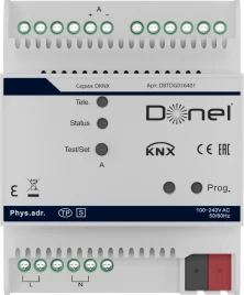 Donel Шлюз KNX/DALI 1-канальный Монтаж на DIN-рейку, 1 канал, макс. 64 отдельных устройства DALI