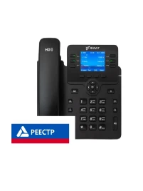 IP-телефон Flat-Phone B6: 6 SIP-аккаунтов, 2 порта 10/100/1000BASE-T (RJ-45), ЖК-дисплей, PoE, ТОРП