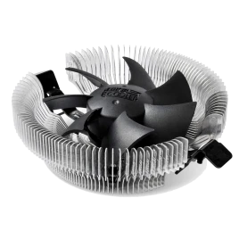 Кулер для процессора/ CPU Cooler PCCooler E80 (65W, 3-pin, 42mm, Al/Cu, -mm, 1x80mm, 29.61CFM, 22dBA, 2000RPM, S: 1851/1700/1200/115X, AM5/AM4, silver, black)