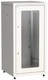 ITK LINEA E 18U 600х600мм стекл. пер. дв. задн. метал. сер.