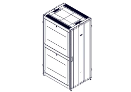 Шкаф Systeme Electric, серия Uniprom, 42U-800/1070, боковые панели 4шт, черный