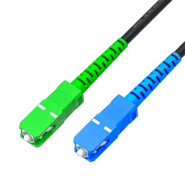 GCR PRO Патч-корд оптический 5.0m переходной SC/APC - SC/UPC Simplex одномодовый SM 9/125, LSZH, черный