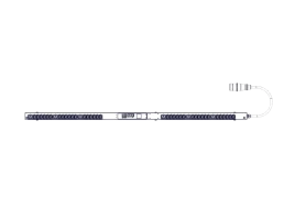 БРП Uniprom, управляемый, 0U, 240В, 1Ф, 16A, 36xC13 6xC19, 3м кабель, IEC309