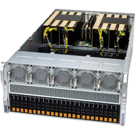 Серверная платформа/ Supermicro GPU SuperServer SYS-522GA-NRT (X14DBG-AP, CSE-528G2TS-R9K60P) 5U, 2x LGA-7529, 24x DDR5 ECC RDIMM, 24x 2.5" HS NVMe, 2x M.2 NVMe, 13x PCIe 5.0 x16 FHFL slots, 2x RJ45 10GbE X710-AT2, 6x 2700W