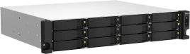 Сетевое хранилище без дисков/ SMB QNAP Network RAID drive, 12 3.5"/2.5" compartments, 2 2.5 GbE ports, HDMI port, rack design, 2 power supplies. Intel Celeron N5095 2.0 GHz (2.9 GHz), 8 GB DDR4. Guides are not included in the package.