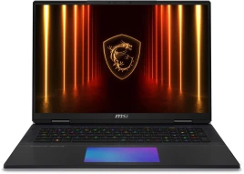 Ноутбук MSI Titan 18 HX AI A2XWJG-206RU Core Ultra 9 275HX 64Gb SSD4Tb NVIDIA GeForce RTX5090 24Gb 18" IPS UHD+ (3840x2400) Windows 11 black WiFi BT Cam (9S7-182421-206)