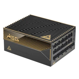 Блок питания ПК/ Power Supply MSI MEG Ai1600T PCIE5, 1600W 80+ Titanium (ATX, 3.1, PCIe 5.1, Full modular, 1x24(20+4)pin, 2xCPU 8(4+4)pin, 9xPCIe(6+2)pin, 2x12V(2x6), 8xSATA3, 8xMOLEX4pin, Active, 135x135mm, 150x190x86mm, APFC, black)