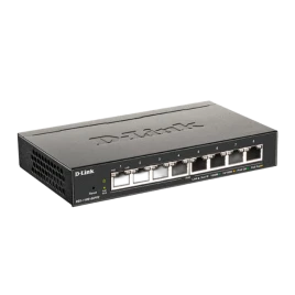 Коммутатор/ DGS-1100-08PV2 Управляемый L2 PoE-коммутатор, 8х1000Base-T PoE, PoE-бюджет 64 Вт, Web-интерфейс, SNMP