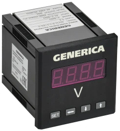 Вольтметр цифр. щит. 1-ф. DO RS-485 72х72 LED GENERICA