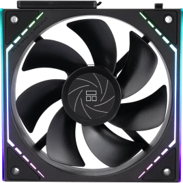 Кулер для корпуса/ Case Cooler Thermalright TL-M12QR Reverse (124x120x25mm, 4-pin PWM, ARGB, 47.6CFM, 23.2dBA, 1500RPM, Black)
