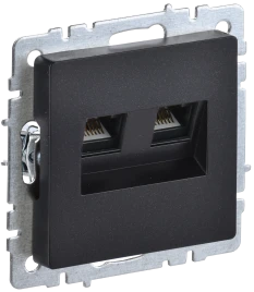 BRITE Роз. комп. 2-ая RJ45 кат.6 РК11-2-БрЧ черн. IEK