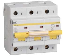 KARAT Авт. выкл. ВА47-100 3P D 20А 10кА IEK