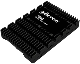 Твердотельный накопитель/ Micron SSD 7500 PRO, 15360GB, U.3(2.5" 15mm), NVMe, PCIe 4.0 x4, 3D TLC, R/W 7000/5900MB/s, IOPs 1 100 000/250 000, TBW 28032, DWPD 1 (12 мес.)