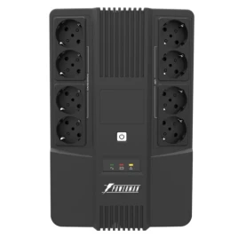 ИБП POWERMAN Brick 1000, линейно-интерактивный, 1000ВА, 600Вт, 4 евророзетки с резервным питанием, 4 евророзетки с фильтрацией, батарея 12В 9Ач 1 шт., 309мм х 202мм х 93мм, 5.6 кг./ UPS POWERMAN Brick 1000, line-interactive, 1000VA, 600W, 4 eurosockets wi