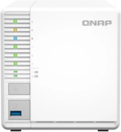 Сетевое хранилище без дисков/ SMB QNAP TS-364-8G NAS 3 HDD, 4-core Intel Celeron N5105/N5095 2.0 up to 2.9 GHz, 8 GB RAM (1x8 GB) up to 16 GB (2x8GB), 2.5 Gigabit Ethernet, 2xUSB 3.2 Gen 2 (10Gbps), 1xUSB 3.2 Gen 1, 2xM.2 PCIe Gen 3 x2 slots