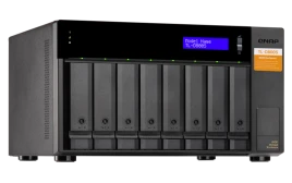 Полка расширения сетевого хранилища без дисков/ SMB QNAP TL-D800S SATA expansion enclosure, 8-tray 3,5"/2,5" w/o HDD. 2xSFF-8088, hardware RAID support, desktop version.