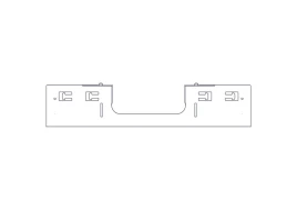 Divider with opening for laying Systeme Electric cables, on the roof of Uniprom Rack cabinets 600mm wide, 2 pcs.